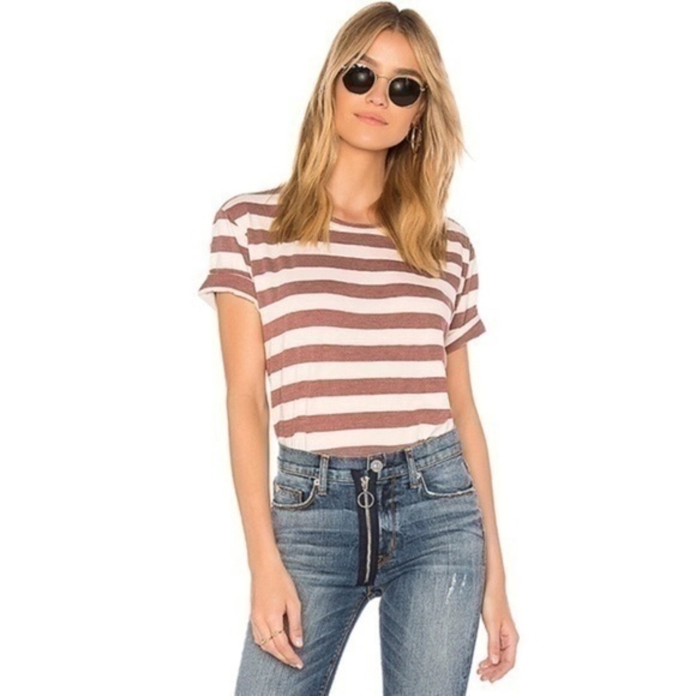 AMO Denim Best Tee in Canyon Stripe